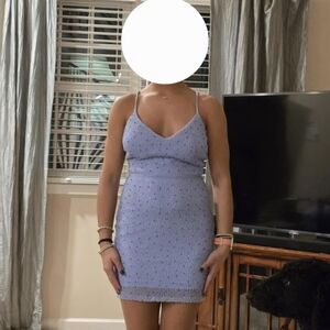 Elegant Lavender Sleeveless Dress